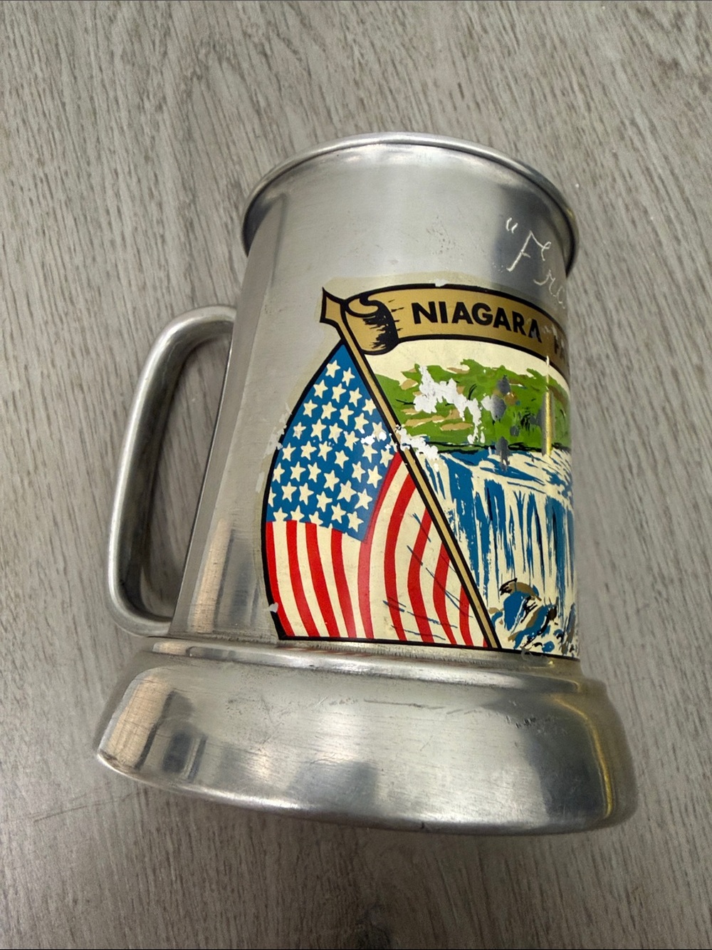 Vintage Niagara Falls Souvenir Beer Mug / Stein – Colorful Shield Design